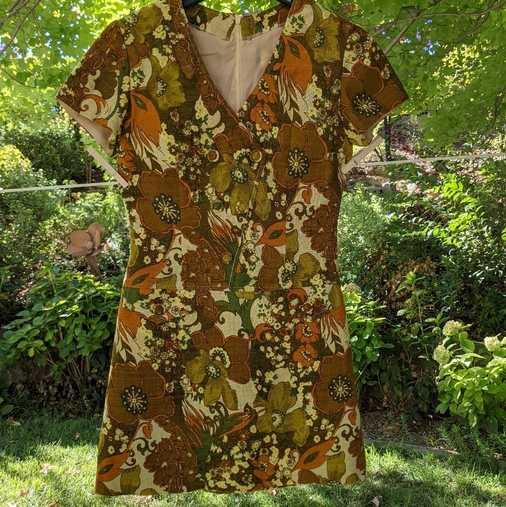 60's style tapestry mini dress